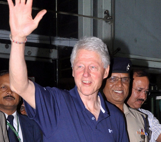 Bill Clinton arrives in Jaipur